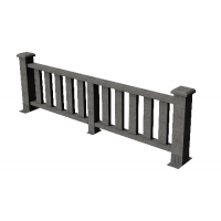 Декоративные ограждения ДПК " Эрес", Серый базальт, шлифованное Декоративные ограждения ДПК " Эрес", Серый базальт, шлифованное