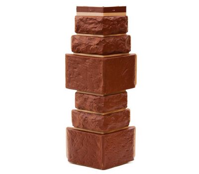 Угол Дикий камень - Коричневый от производителя  Т-сайдинг по цене 380 р