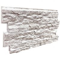 Фасадные панели (цокольный сайдинг) коллекция Скала - Мелованный белый Фасадные панели (цокольный сайдинг) коллекция Скала - Мелованный белый