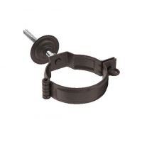 Декоративный хомут трубы под метиз с комплектом крепления RR 32 Тёмно-коричневый matt 150/100
