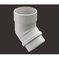 Колено 45˚ Lux ПВХ Пломбир Колено 45˚ Lux ПВХ Пломбир